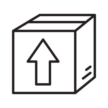 kutu paketi simgesi vektör tasarım illüstrasyonu