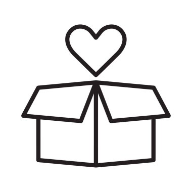 Hediye kutusu sürpriz simgesi vektör tasarımı illüstrasyonu