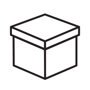 kutu paketi simgesi vektör tasarım illüstrasyonu