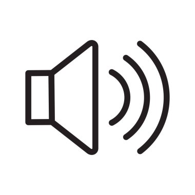 hoparlör ikonu vektör hacim sembolü çizimi