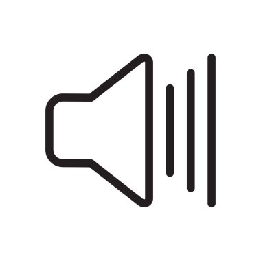 hoparlör ikonu vektör hacim sembolü çizimi