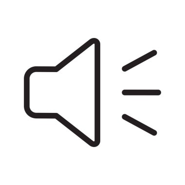 hoparlör ikonu vektör hacim sembolü çizimi