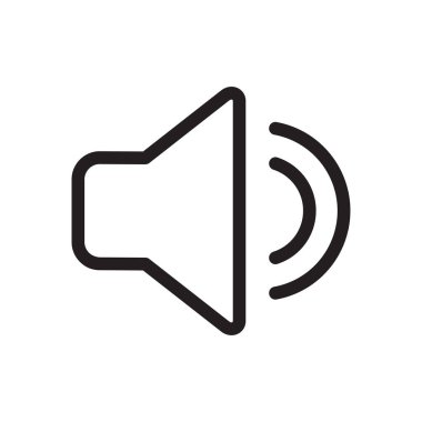 hoparlör ikonu vektör hacim sembolü çizimi