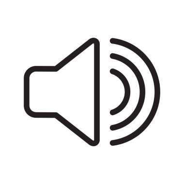 hoparlör ikonu vektör hacim sembolü çizimi