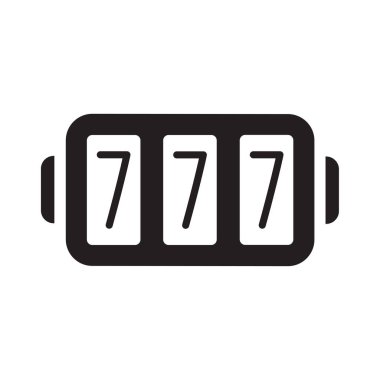 Slot Makinesi Simgesi Vektör Tasarım Sembolü illüName