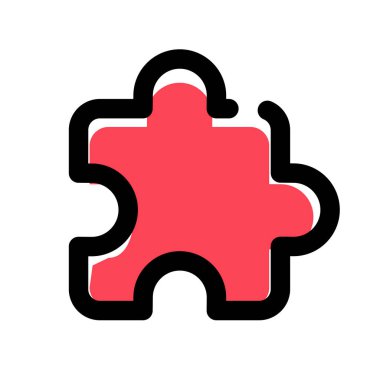 Bulmaca simgesi vektör tasarımı çizimi