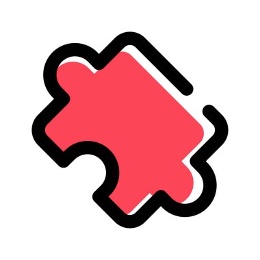 Bulmaca simgesi vektör tasarımı çizimi