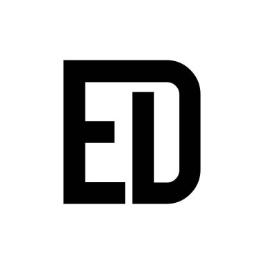 ed logo monogram tasarım illüstrasyonu