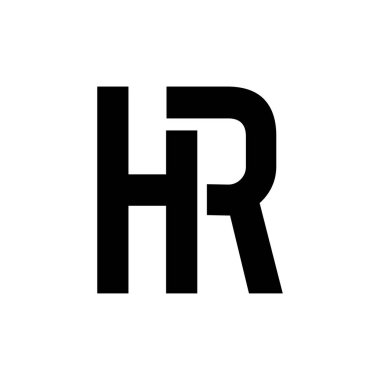 hr logo monogram tasarım illüstrasyonu