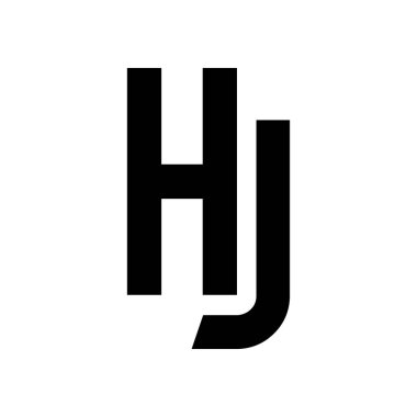 h j logo monogram tasarım illüstrasyonu