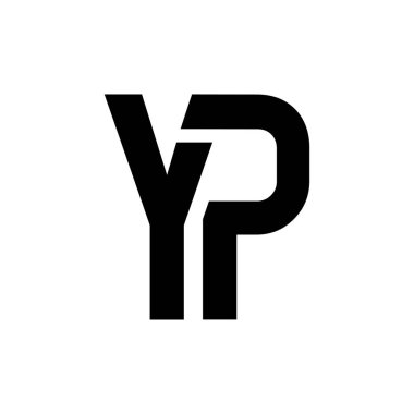 y p logo monogram tasarım illüstrasyonu