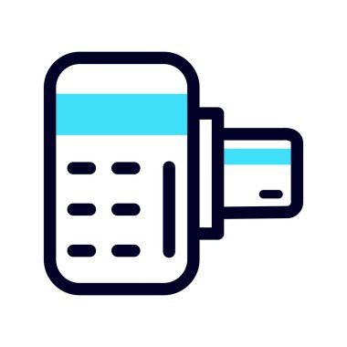 Çevrimiçi ödeme vektörü resmi için kredi kartı geçiş makinesi