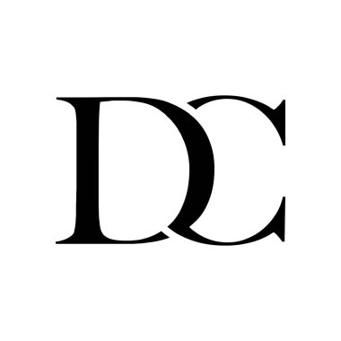 DC monogram logo vektör tasarımı çizimi