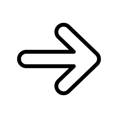 Sağ ok simgesi vektör tasarımı çizimi