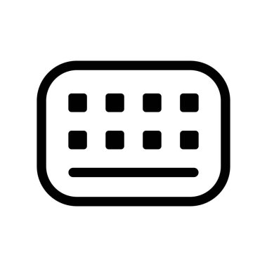 Klavye simgesi vektör tasarımı çizimi