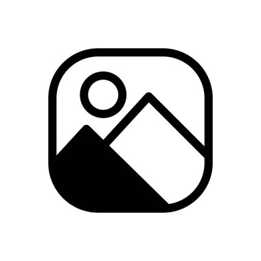 Fotoğraf galerisi ikon vektör tasarımı illüstrasyonu