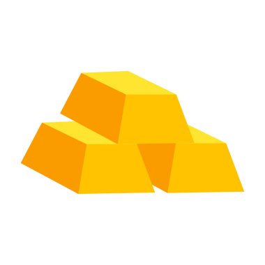 Altın çubuk vektör tasarımı illüstrasyonu