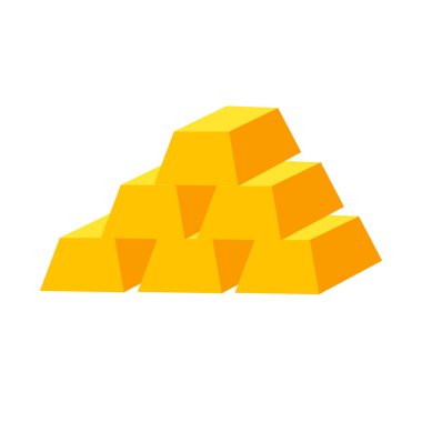 Altın çubuk vektör tasarımı illüstrasyonu