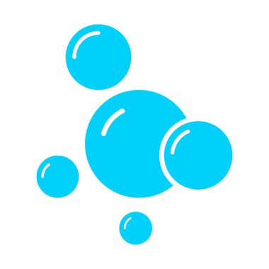 Hava kabarcık ikonu vektör tasarımı çizimi beyaz arkaplanda izole edildi