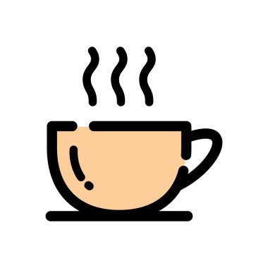 Kahve fincanı tasarımı illüstrasyon kafe konsepti işi