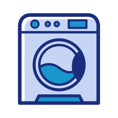 çamaşır makinesi ikon vektör tasarımı çizimi