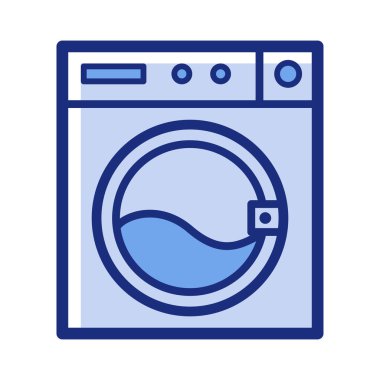 çamaşır makinesi ikon vektör tasarımı çizimi