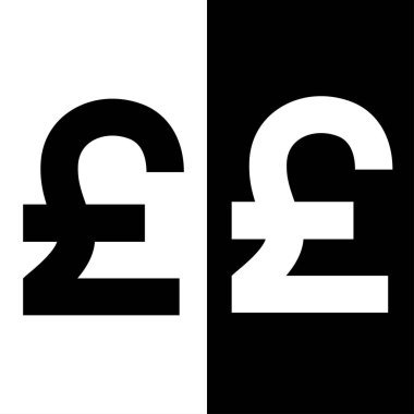Pound para birimi simgesi grafik vektör çizimi