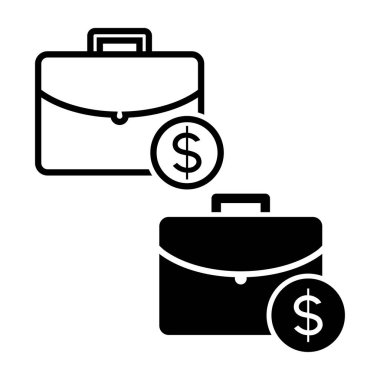 para valizi ikon grafik vektör illüstrasyonu