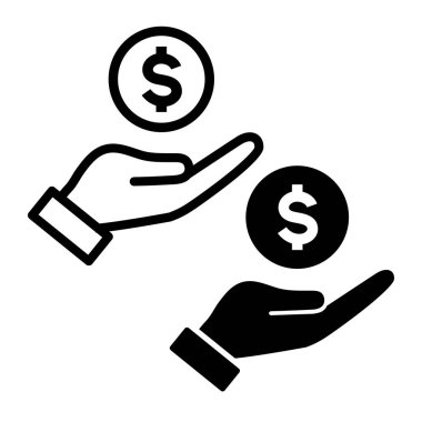 Para simgesi grafik vektör illüstrasyonu kaydediliyor