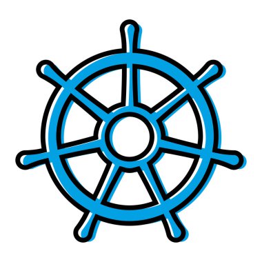 Geminin tekerlek simgesi grafik tasarımı illüstrasyonu