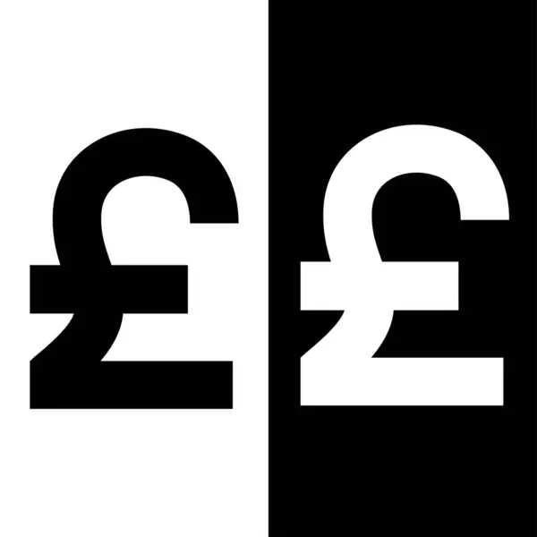 Pound para birimi simgesi grafik vektör çizimi