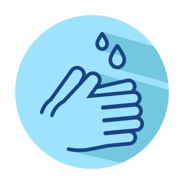 El yıkama ve el dezenfektanı ikonu grafik tasarımı illüstrasyonu