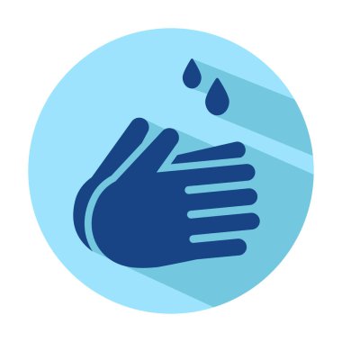 El yıkama ve el dezenfektanı ikonu grafik tasarımı illüstrasyonu