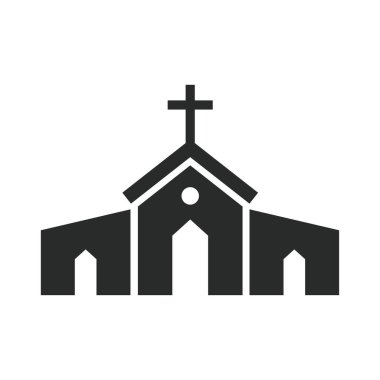 Kilise simgesi grafik vektör tasarımı illüstrasyonu