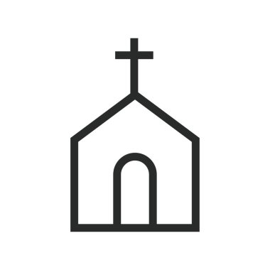 Kilise simgesi grafik vektör tasarımı illüstrasyonu