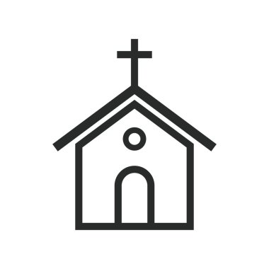 Kilise simgesi grafik vektör tasarımı illüstrasyonu