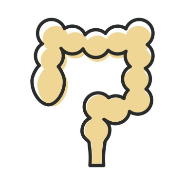 bağırsak sembolü tasarım illüstrasyonu