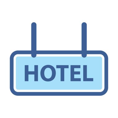 Otel işaret simgesi tasarımı illüstrasyonu