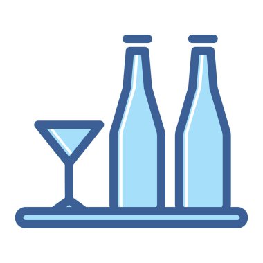 Otel bar simgesi tasarımı illüstrasyonu