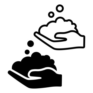 El yıkama grafik vektör tasarımı çizimi