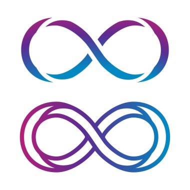 Sonsuzluk Sembolü grafik vektör tasarımı illüstrasyonu