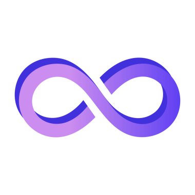 Sonsuzluk Sembolü grafik vektör tasarımı illüstrasyonu