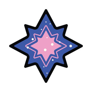 Renkli Yıldız tasarımı Çizimi