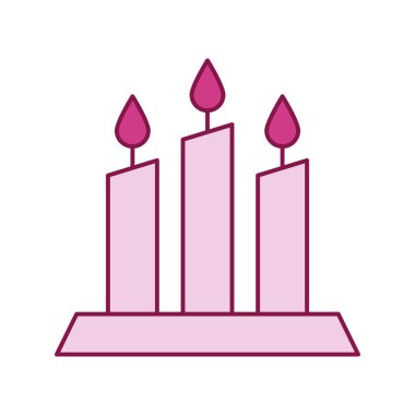 Üç Pembe Mum Simgesi