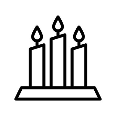 Üç Minimalist Mum İllüstrasyonu