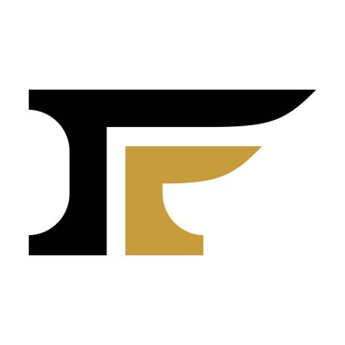 Alfabe harfi f f f monogram logo vektör tasarımı