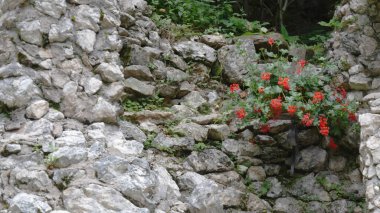 Grotte aus Naturstein gemauert 