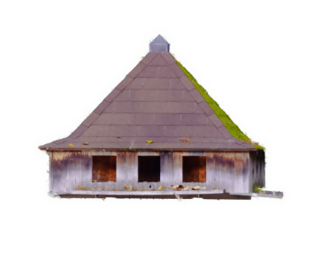 Kara Orman 'daki tahta ördek evi.