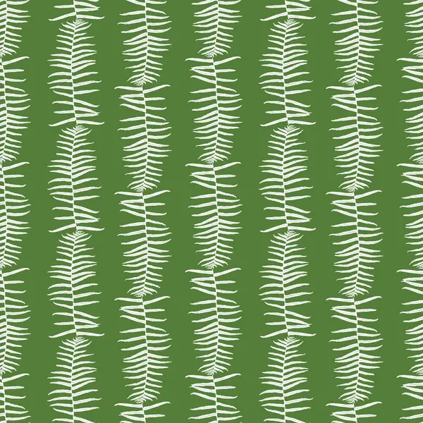 Eğreltiotu yapraklı, dikey çizgili, vektör yeşil desenli. Tekstil, hediye paketi ve duvar kağıdı için uygun. Yüzey deseni tasarımı.