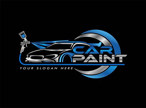 araba boyası logo şablonu, vektör çizimi